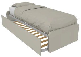 964R - Letto cameretta 80x190  singolo con secondo letto estraibile e testate personalizzabili