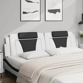 Cuscino testiera nero e bianco 200 cm in similpelle
