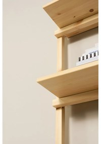 Libreria da parete di colore naturale in pino massiccio 66x127 cm Groove – Karup Design