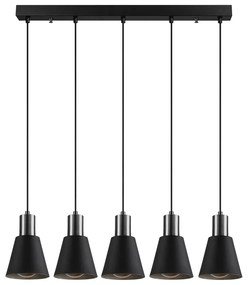 Lampada a sospensione nera per 5 lampadine Kem - Opviq lights