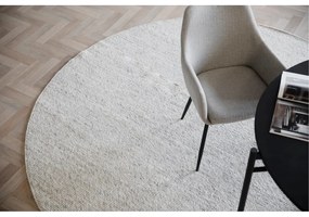 Tappeto rotondo in lana grigio chiaro ø 250 cm Auckland - Rowico