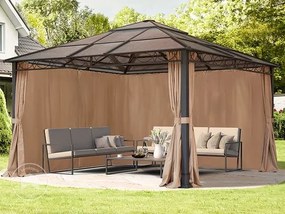 TOOLPORT Gazebo da giardino Hardtop Paradise Deluxe ocra, 4x4 m - (300189)