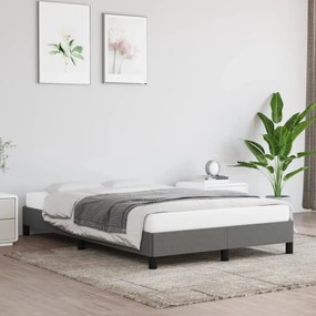 Giroletto Senza Materasso Grigio Scuro 120x200 Cm Tessuto /