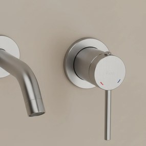 Rubinetto da parete Rea Clif Brush Nickle