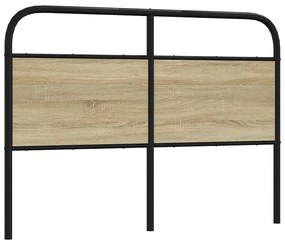 Testiera Rovere Sonoma 135 Cm İn Acciaio E Legno Multistrato /