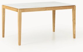 Tavolo con piano effetto marmo Jackson, varie misure, beige
