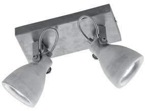 Lampada da parete grigia per 2 lampadine , lunghezza 23 cm Concrete - Trio