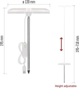 Lampada LED dimmerabile da interno per la coltivazione di piante GROW LED/8W/5V