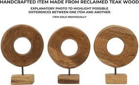 Scultura Dorat In Teak Ric. Cm 20X10X28 (Pezzi Unici - Non Rip. In Serie)