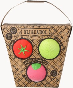 Set di 3 palline sensoriali fatte a mano Veggie Salad