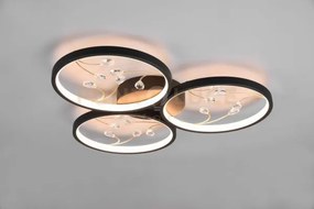 Groovy plafoniera led 30w 3600lm, 3000k 3 cerchi con decori gemme t...