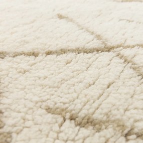 Tappeto in lana lavabile e tessuto crema 160x230 cm Azera Crosshatch - Asiatic Carpets
