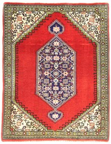 Ghom Tappeto persiano 100 x 80 Rosso (Iran) Annodato A Mano