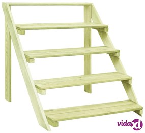 vidaXL Piedistallo per Piante 80x80x80 cm Legno di Pino Impregnato
