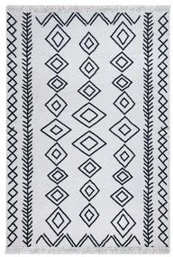 Tappeto in cotone bianco e nero , 60 x 100 cm Duo - Oyo home
