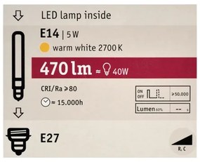 Lampadina LED dimmerabile MOSAIC G125 E27/5W/230V 2700K - Paulmann 28747