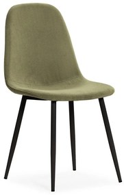 Sedie da pranzo in set verdi in imbottito 4 pz Minka – Marckeric