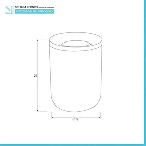 Pattumiera In Plastica Color Tortora Stile Moderno
