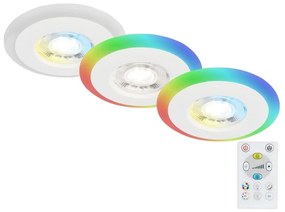 Briloner - SET 3x LED RGBW Lampada da bagno dimmerabile LED/5W/230V IP44+ +TC