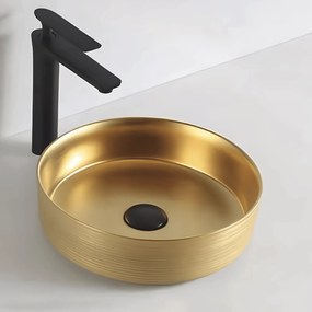 Lavabo D'Appoggio 36 Cm Rubicer "Break The Rules" Oro Opaco