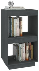 Libreria grigia 40x35x71 cm in legno massello di pino