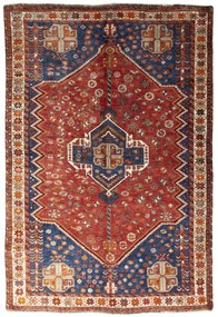 Shiraz Tappeto persiano 170x250 Rosso (Iran) Annodato A Mano