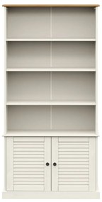 Libreria VIGO 85x35x170 cm in Legno Massello di Pino Bianco