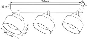 Brilagi - Faretto orientabile AURA LUX 3xGX53/30W/230V nero/oro