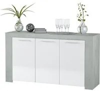 kit credenza 3 ante 'ambit'42x144x80h bianco/cemento 96401