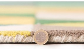 Tappeto in lana giallo/verde 60x230 cm Prism - Flair Rugs