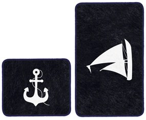 Modré koupelnové předložky v sadě 2 ks 100x60 cm – Mila Home