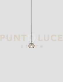 Oto sospensione 12 fume' rigato nickel satinato 1 luce attacco g9