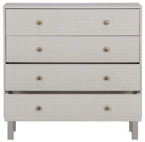 Cassettiera bassa grigio chiaro in legno di pino 94x91 cm Madu - WOOOD