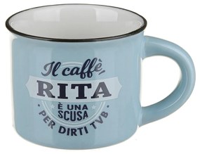 Tazzina caffè con nome Rita in gres porcellanato