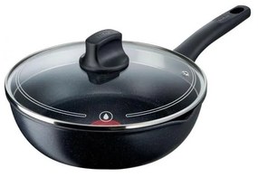 Tefal - Padella con coperchio BLACK STONE 26 cm