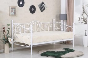 Letto Sumatra in metallo bianco - 90x200 cm