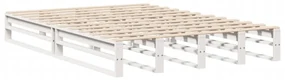 Letto senza materasso bianco 120x200 cm legno massello di pino