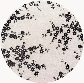 Tappeto rotondo jacquard lavabile da interno-esterno Sakura