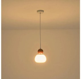 Lampadario a sospensione con filo 1xG9/7W/230V bianco/marrone