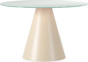 Tavolo da pranzo rotondo con piano in vetro ø 120 cm Vida – MOME