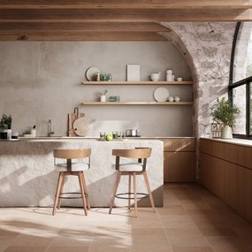 Set di sbagelli da bar color crema/di colore naturale in imbottito con braccioli 2 pz Ilia – MOME