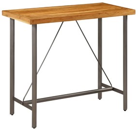 Tavolo Da Bar İn Teak Massello Di Recupero 120x58x106 Cm /