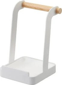 Supporto bianco per coperchio e pentola con dettagli in faggio Tosca - YAMAZAKI