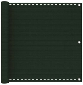 Paravento Da Balcone Verde Scuro 90x600 Cm İn Hdpe /