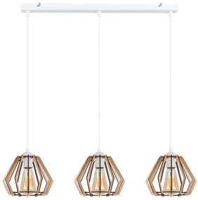 Lampadario su filo BERGO 3xE27/60W/230V bianco