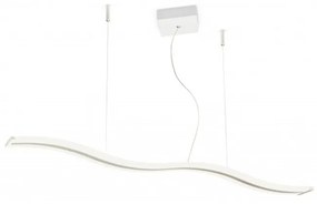 Sospensione Contemporanea Onda Metallo Bianco Led 47W