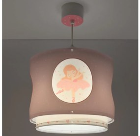 Dalber 60912 - Lampadario per cameretta PRINCESS DANCE 1xE27/15W/230V rosa