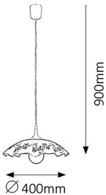 Rabalux 4782 - Lampadario VINO E27/60W/230V