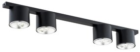 Lampadario da Soffitto in Acciaio AR111 NANO 4 Nero/Bianco 4xAR111 Colore del corpo Nero