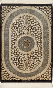 Ghom Tappeto 90x60 (Iran) Annodato A Mano